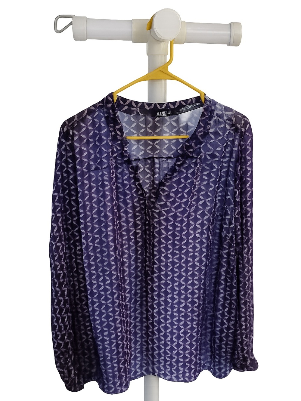 ANAT Navy Geometric Print Blouse
